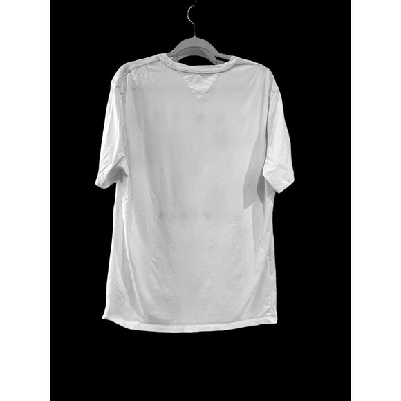 EUC Tommy Hilfiger Size XL White Tee Shirt Block Logo Men’s Short Sleeve Big H - Picture 4 of 8